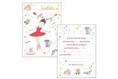 Cartes d'invitation carrosse de princesse pour anniversaire fille