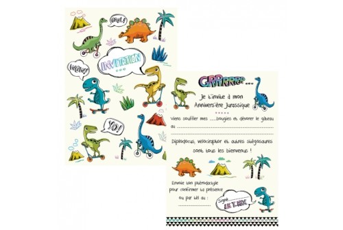 Invitation dinosaures