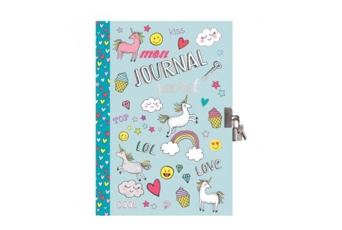 Journal intime licorne princesse avec cadenas