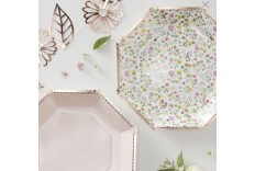 8 Assiettes composition florale