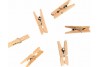 24 petites pinces à linge en bois