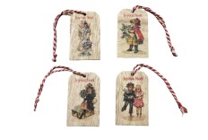 Set étiquettes de Noël en bois