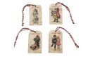 Etiquettes de Noël en bois x 4