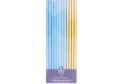24 pailles bleues et gold
