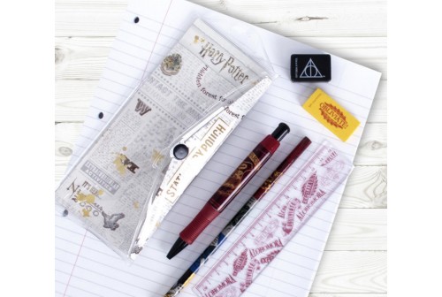 Pochette papeterie H. Potter - stylo, gomme, crayon, règle -Cadeau