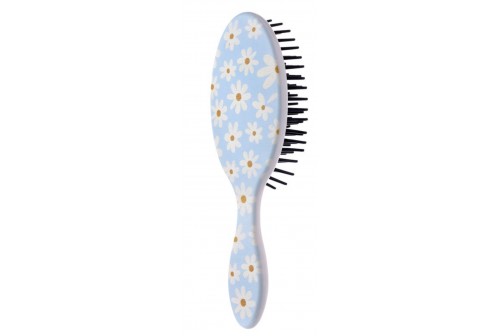 Brosse à cheveux motif fleurs - Accessoire à cheveux de fille - Cadeau