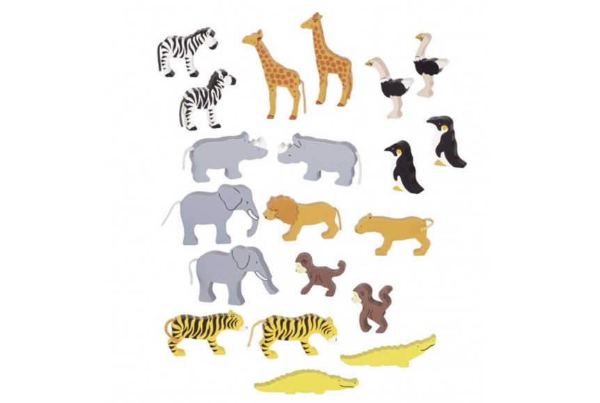 SAVANE 8 mini animaux Sauvages jouets plastique figurines safari