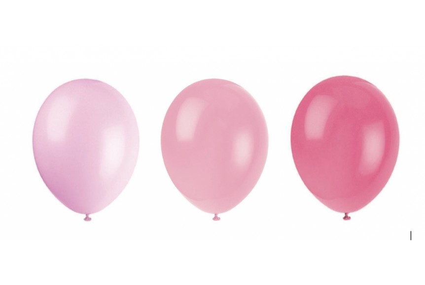 sachet de 100 ballons rose pastel 30 cm - gonflage à l'hélium - ballons