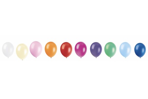 Set Ballons de baudruche avec 10 couleurs Arc en ciel - anniversaire