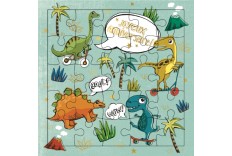 Carte Puzzle dinosaures