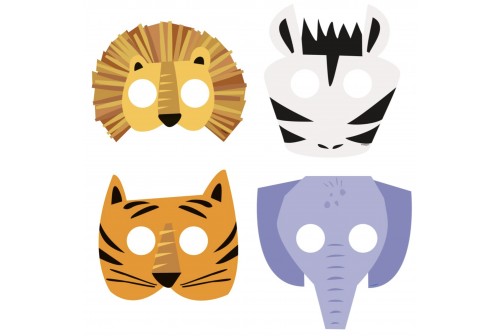 8 Masques animaux Savane