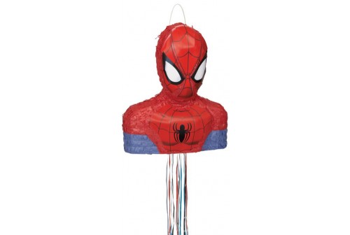 Pinata à tirer Spiderman - Fête soirée enfant thème Super Héros Marvel