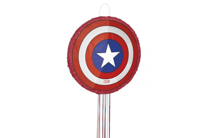 Pinata à tirer Bouclier Captain America -Fête thème Super Héros Marvel