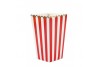 Boîte à popcorn Rouge blanc & Or x 8