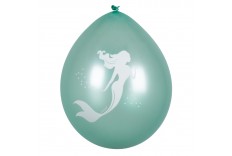 Ballon métal thème Sirène x 6