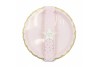 Assiettes rose pastel & or