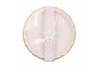 Assiettes rose pastel & or