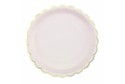 Assiettes rose pastel & or