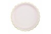 Assiettes rose pastel & or