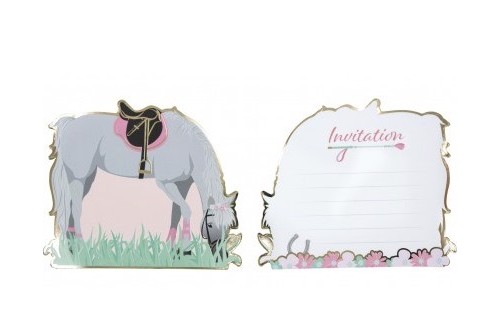 Invitations Cheval x 8