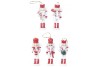 5 Figurines casse noisette Blanc & Rouge