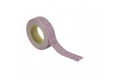 Masking tape pailletté vieux rose