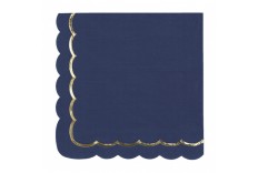 Serviettes bleu marine x 16