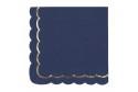 Serviettes bleu marine x 16