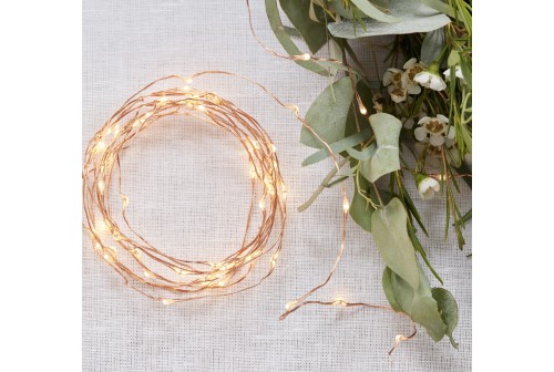 Guirlande LED rose gold