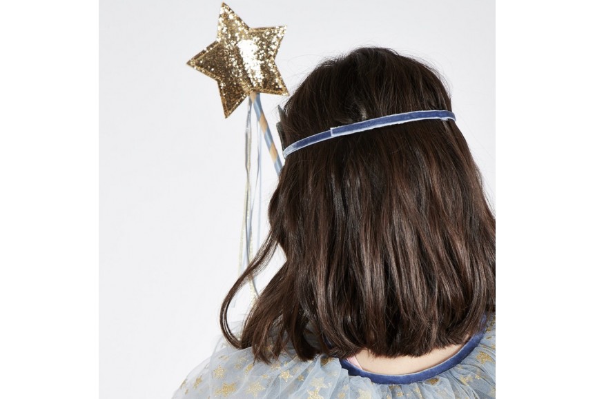 Meri Meri Cape étoiles + baguette + couronne OR- Nouveau costume fille