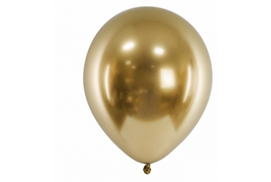 10 Ballons en latex couleur Or métallique anniversaire -fête de filles