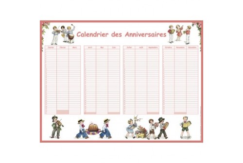 Calendrier Perpetuel Des Anniversaire Ludom Edition