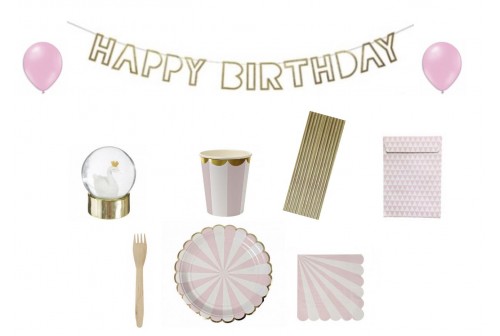 Kit anniversaire Mix & match rose Meri Meri