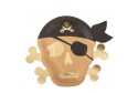 Assiettes pirate kraft x 8