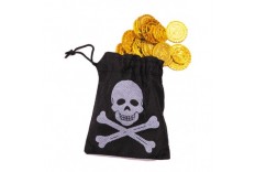 Bourse Pirate et 50 pièces dor