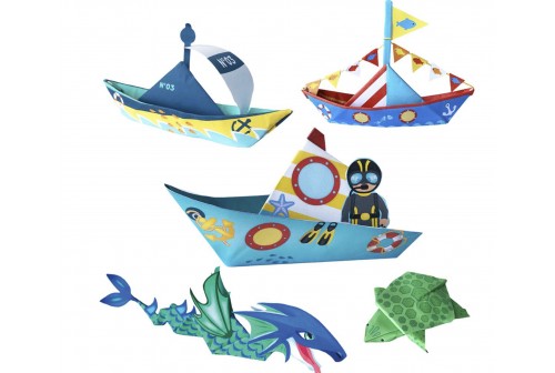 Kit origami bateaux & animaux marins