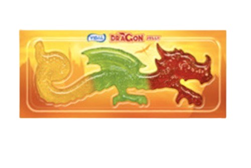Dragon Jelly de Vidal - Gros bonbon gélifié en forme de dragon rigolo