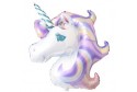 Grand ballon Mylar Licorne mauve