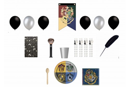 Kit anniversaire Harry Potter - Kit vaisselle Fête de Sorcier H Potter