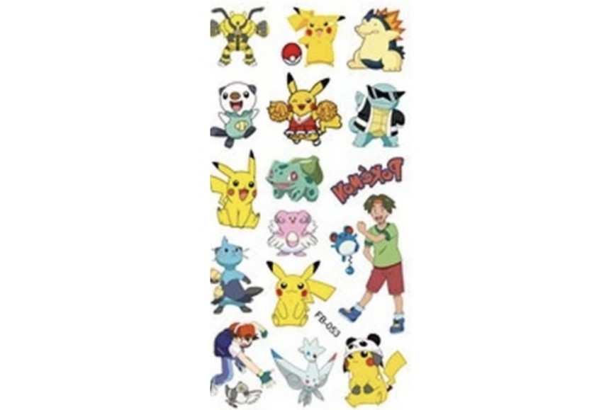 ❤️NOUVEAU LOT DE 6 PLANCHES POKEMON TATOUAGES TEMPORAIRES ENFANT