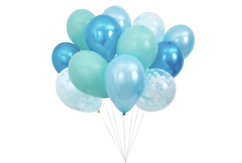 Set Ballons bleus