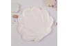 Assiette coquillage rose & iridescent x 8