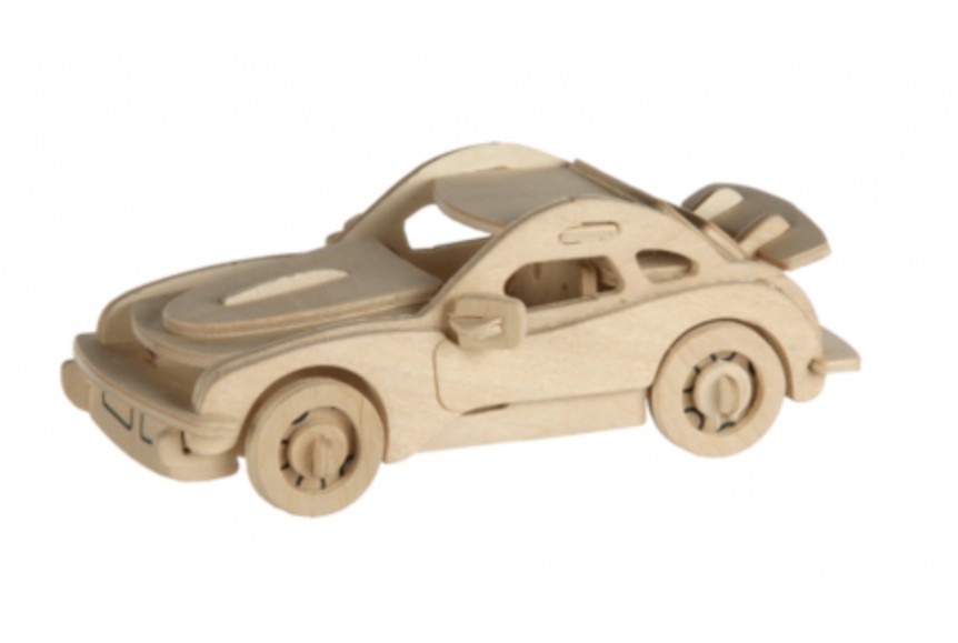 Puzzle en bois voiture 3D à construire - Activité enfant -anniversaire