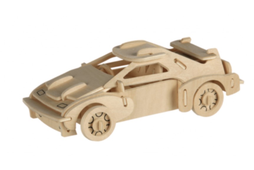 Puzzle en bois voiture 3D à construire - Activité enfant -anniversaire