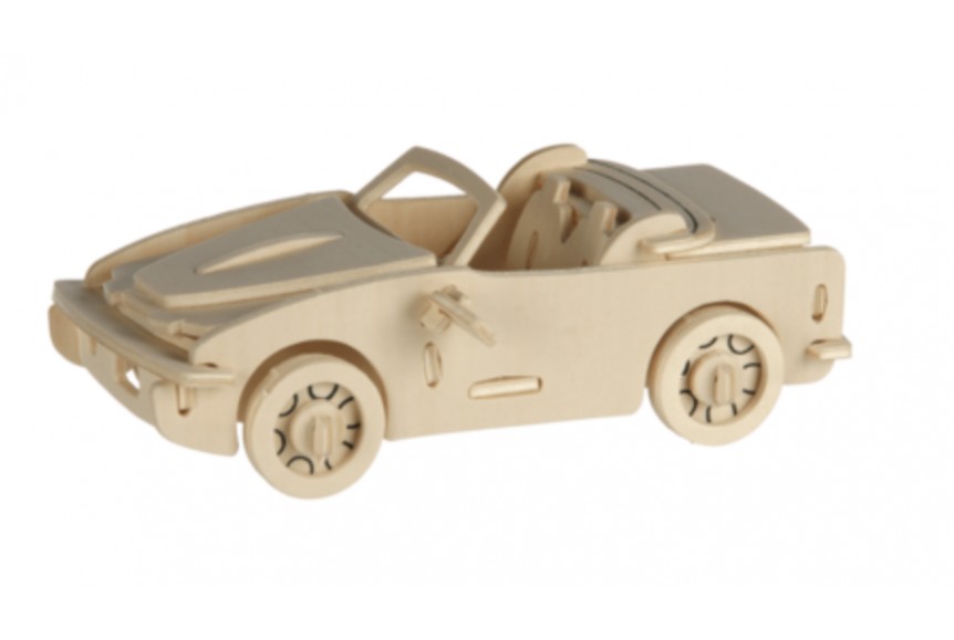 Puzzle en bois voiture 3D à construire - Activité enfant -anniversaire