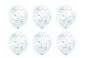 6 Ballons confetti bleus