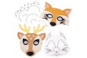 Masque animaux de la forêt à colorier