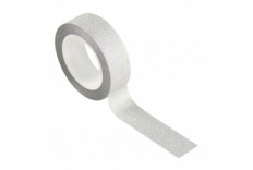 Masking tape pailletté argent