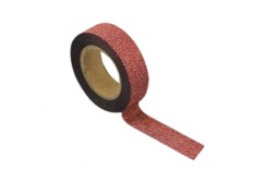 Masking tape pailletté rouge