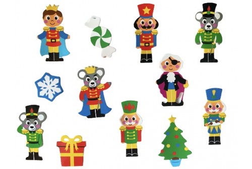 24 Stickers de l'avent Casse Noisette